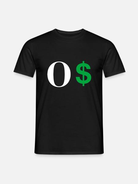 Letter o dollar - Men's T-Shirt - black