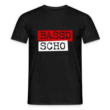 Bassd Scho - Männer T-Shirt - Schwarz - Vorne - AI Model Male 178 light (178cm)