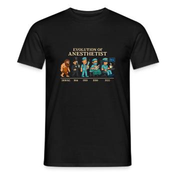 Évolution des anesthésistes - T-shirt homme - noir - Devant - AI Model Male 178 light (178cm)