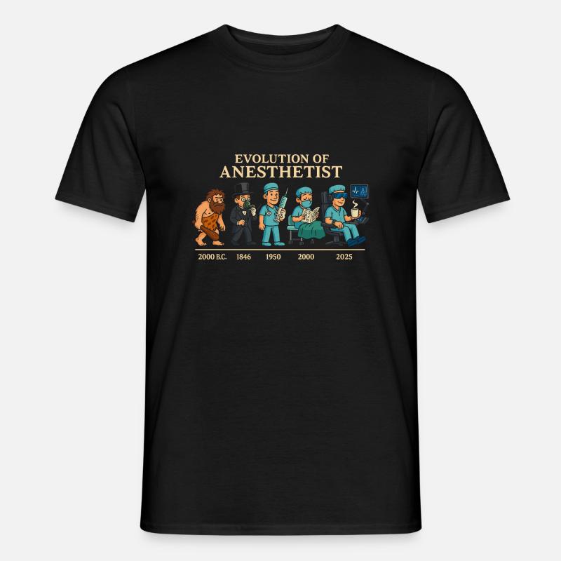 Évolution des anesthésistes - T-shirt homme - noir