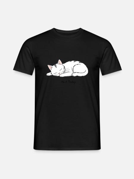 Not Today – Faulheits-Katze mit Haltung - Männer T-Shirt - Schwarz