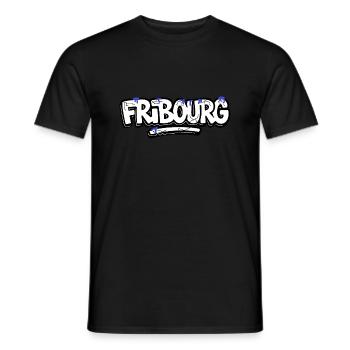 Fribourg Ultra - Men's T-Shirt - black - Front - AI Model Male 178 light (178cm)