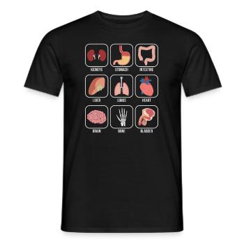 Doctors Nurses Organs Overview Medicine - Men's T-Shirt - black - Front - AI Model Male 178 light (178cm)
