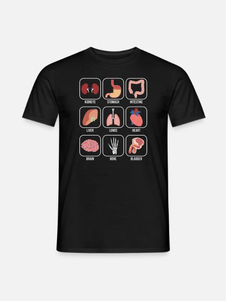 Ärzte Krankenschwestern Organe Übersicht Medizin - Männer T-Shirt - Schwarz