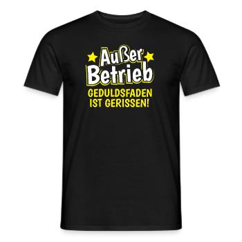 Außer Betrieb Geduldsfaden gerissen Witz Geschenk - Männer T-Shirt - Schwarz - Vorne - AI Model Male 178 light (178cm)