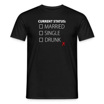 Alcool Beer Drunk Single Drôle Cadeau - T-shirt homme - noir - Devant - AI Model Male 178 light (178cm)