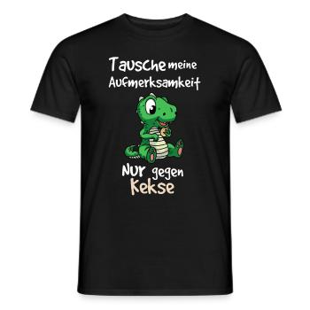 Small Crocodile Saying Design - Men's T-Shirt - black - Front - AI Model Male 178 light (178cm)
