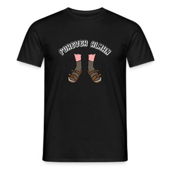 Forever Alman Deutschland Sandalen Socken lustig - Männer T-Shirt - Schwarz - Vorne - AI Model Male 178 light (178cm)