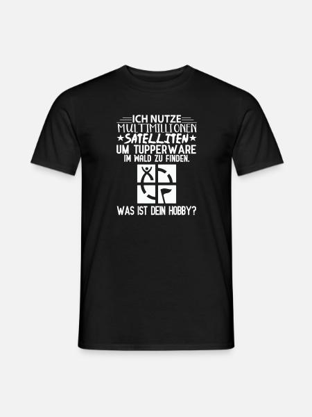 multimillionen satelliten hobby geocaching spruch - Männer T-Shirt - Schwarz