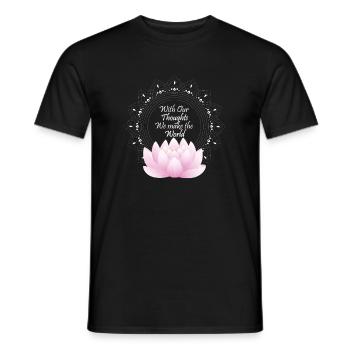 Buddha Buddhismus Lotusblume Yoga Okkulltismus - Männer T-Shirt - Schwarz - Vorne - AI Model Male 178 light (178cm)