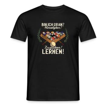 Billiards - Men's T-Shirt - black - Front - AI Model Male 178 light (178cm)