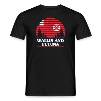 Wallis und Futuna - Männer T-Shirt - Schwarz - Vorne - AI Model Male 178 light (178cm)