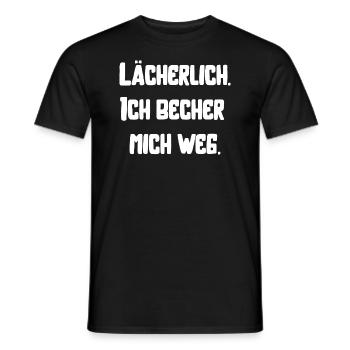 Party feiern Festival bechern saufen Alkohol - Männer T-Shirt - Schwarz - Vorne - AI Model Male 178 light (178cm)