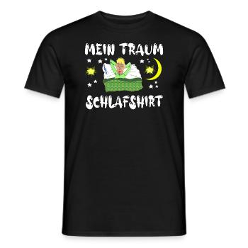 Mein Traum Schlafshirt zum schlafen gehen - Männer T-Shirt - Schwarz - Vorne - AI Model Male 178 light (178cm)