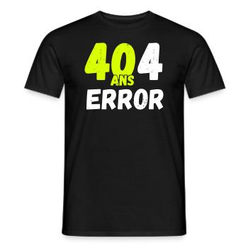 40 ans anniversaire Geek Informaticien - T-shirt homme - noir - Devant - AI Model Male 178 light (178cm)