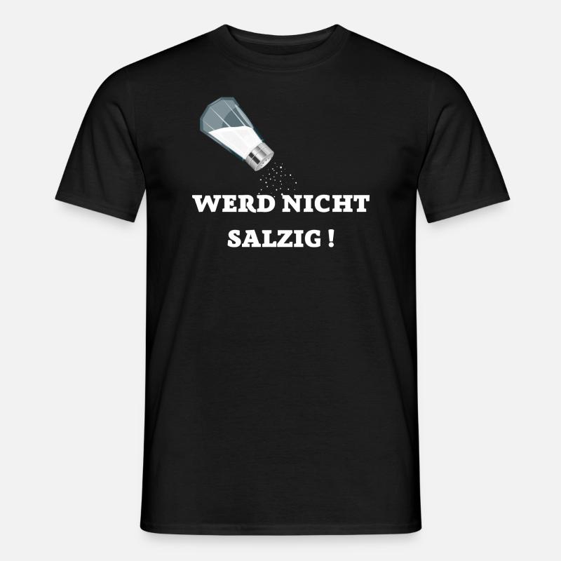 WERD NICHT SALZIG GAMING TSHIRT - Männer T-Shirt - Schwarz