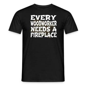 charpentier bûcheron maçon dictons drôles - T-shirt homme - noir - Devant - AI Model Male 178 light (178cm)
