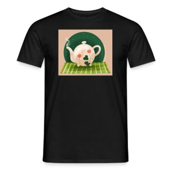 Teapot - Men's T-Shirt - black - Front - AI Model Male 178 light (178cm)