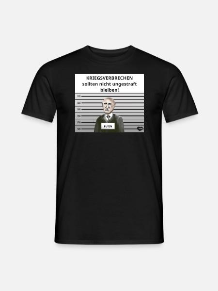 Putin-Kriegsverbrecher - Männer T-Shirt - Schwarz