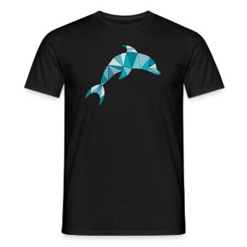 delfin gruen - Männer T-Shirt - Schwarz - Vorne - AI Model Male 178 light (178cm)