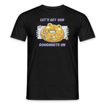Mettons nos beignets sur Funny Donuts Lover - T-shirt homme - noir - Devant - AI Model Male 178 light (178cm)