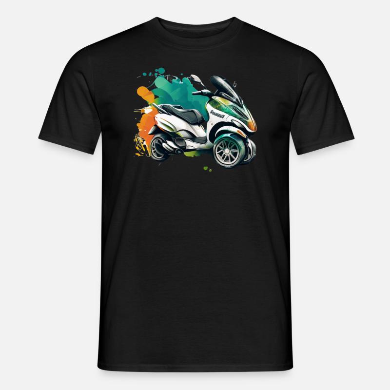 Roller 3 Räder MP3 ⭐⭐⭐ - Männer T-Shirt - Schwarz