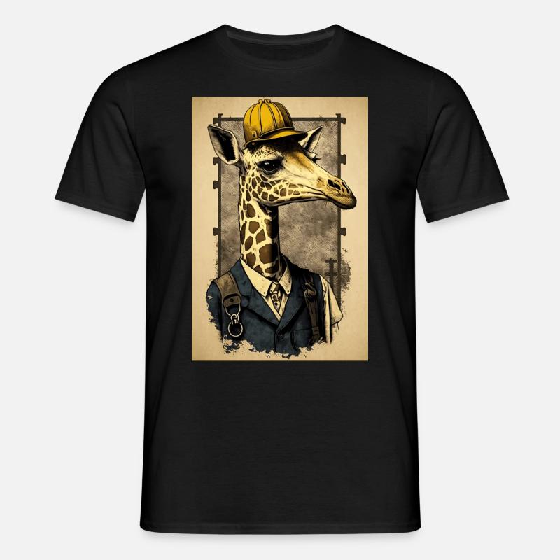 Working Class Giraffe - Men's T-Shirt - black
