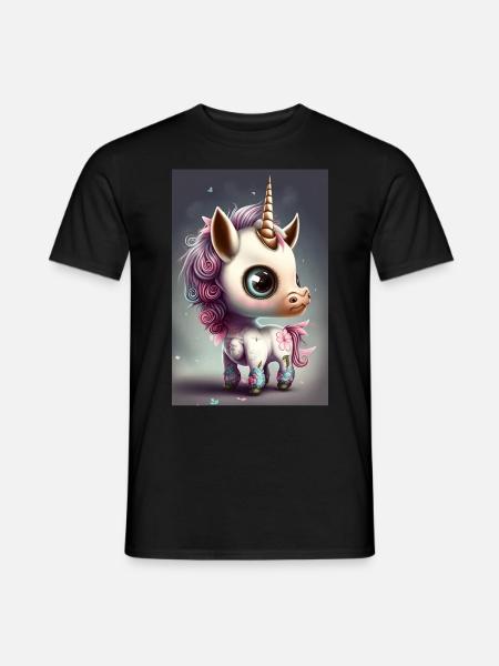 Chibi Unicorn - Men's T-Shirt - black