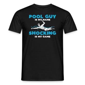 gars de piscine mon nom choquant mon game design - T-shirt homme - noir - Devant - AI Model Male 178 light (178cm)