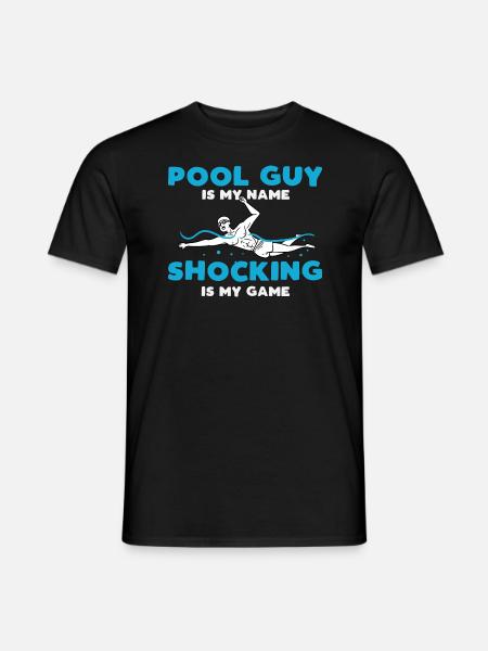 gars de piscine mon nom choquant mon game design - T-shirt homme - noir