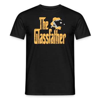 Le verrier Glassfather Retro Vintage Glazier - T-shirt homme - noir - Devant - AI Model Male 178 light (178cm)