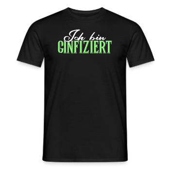 Ich bin Ginfiziert - Männer T-Shirt - Schwarz - Vorne - AI Model Male 178 light (178cm)