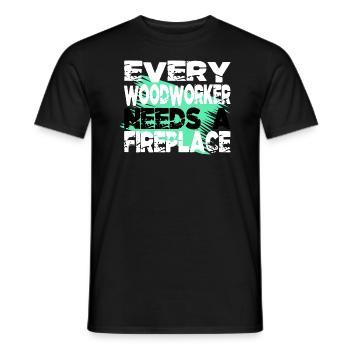 men a carpenters prayer tshirts tree feller - Männer T-Shirt - Schwarz - Vorne - AI Model Male 178 light (178cm)