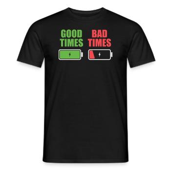 Full Battery Bad Battery - Männer T-Shirt - Schwarz - Vorne - AI Model Male 178 light (178cm)