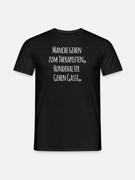 Gassi Hundehalter - Männer T-Shirt - Schwarz