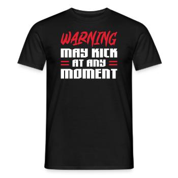 l’avertissement peut se déclencher à tout moment Conception - T-shirt homme - noir - Devant - AI Model Male 178 light (178cm)