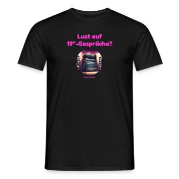 Lust auf 19-Zoll Gespräche: Musik und Tontechnik - Männer T-Shirt - Schwarz - Vorne - AI Model Male 178 light (178cm)