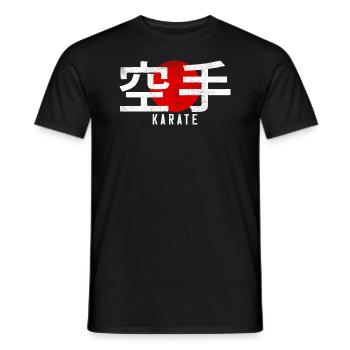 Karate Kanji Kampfkunst Dojo mit japanischem Logo - Männer T-Shirt - Schwarz - Vorne - AI Model Male 178 light (178cm)
