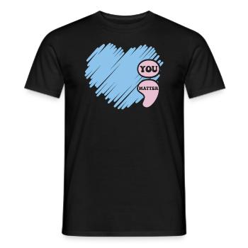 Mental Health Matters - Human Brain Illness - Men's T-Shirt - black - Front - AI Model Male 178 light (178cm)