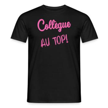 RETRAITE. RETRAITE. RETRAITEE. SENIOR. MAMIE. PAPY - T-shirt homme - noir - Devant - AI Model Male 178 light (178cm)