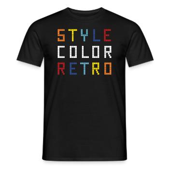 Style - Color - Retro - weiss - Männer T-Shirt - Schwarz - Vorne - AI Model Male 178 light (178cm)