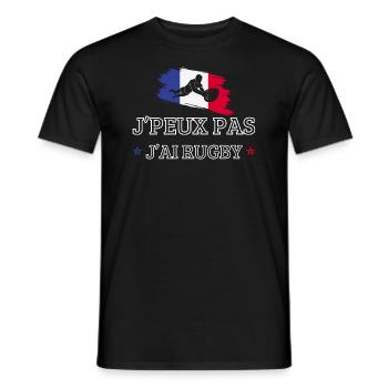 I can't I have rugby - Men's T-Shirt - black - Front - AI Model Male 178 light (178cm)