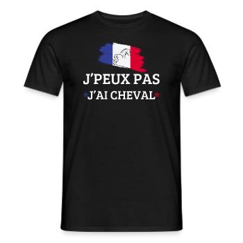 Ich kann, ich habe ein Pferd - Männer T-Shirt - Schwarz - Vorne - AI Model Male 178 light (178cm)
