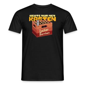 Heute nur nen Kasten - Männer T-Shirt - Schwarz - Vorne - AI Model Male 178 light (178cm)