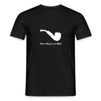Pipe tshirt white - T-shirt homme - noir - Devant - AI Model Male 178 light (178cm)