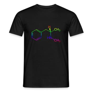 Methamphetamine Crystal Meth formule structurelle - T-shirt homme - noir - Devant - AI Model Male 178 light (178cm)