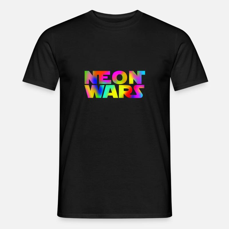 neon wars - Männer T-Shirt - Schwarz