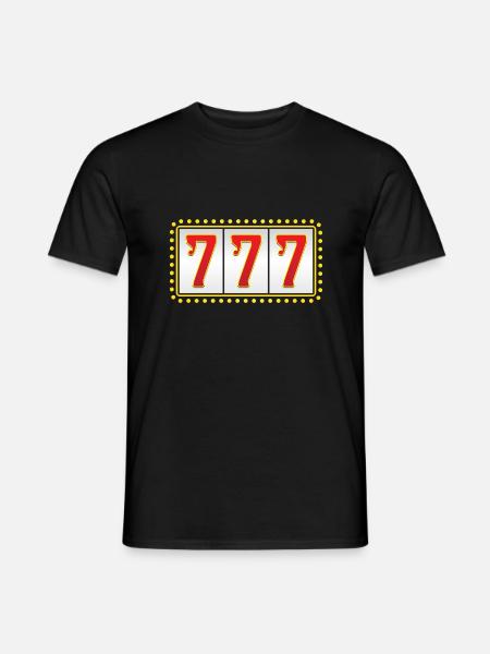 777 Casino Slotmachine Kasino Onlinekasino - Mænd T-shirt - sort