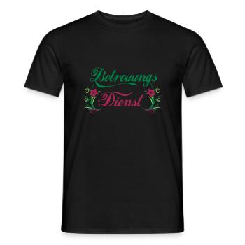 Betreuungs-Dienst Ornament Blume - Männer T-Shirt - Schwarz - Vorne - AI Model Male 178 light (178cm)