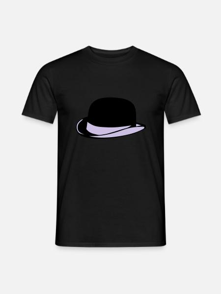 bowler hat 2 - Men's T-Shirt - black